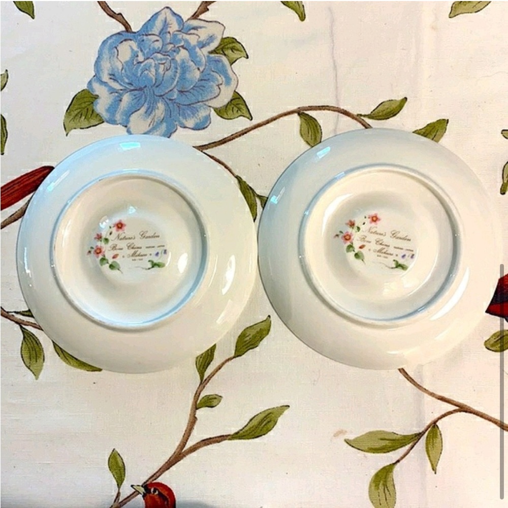 Mikasa Saucers (A8 - 100) Nature’s Garden Bone China Narubi Japan Saucers. - Picture 5 of 7